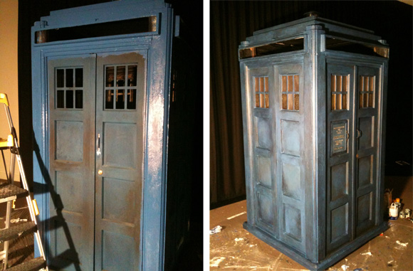 doctor who experience in London - 4th Doctors TARDIS being restored